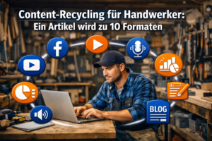 Content-Recycling für Handwerker: Wie du einen Blog-Artikel in 10 verschiedene Formate umwandelst