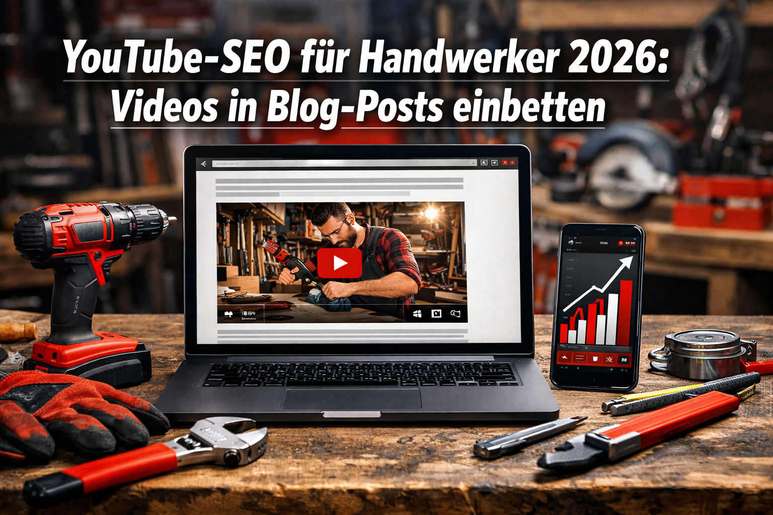 YouTube-SEO für Handwerker 2026: Videos in Blog-Posts einbetten und organischen Traffic verdoppeln
