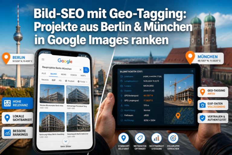 Bild-SEO mit Geo-Tagging für Handwerker: Projekte aus Berlin oder München in Google Images ranken lassen