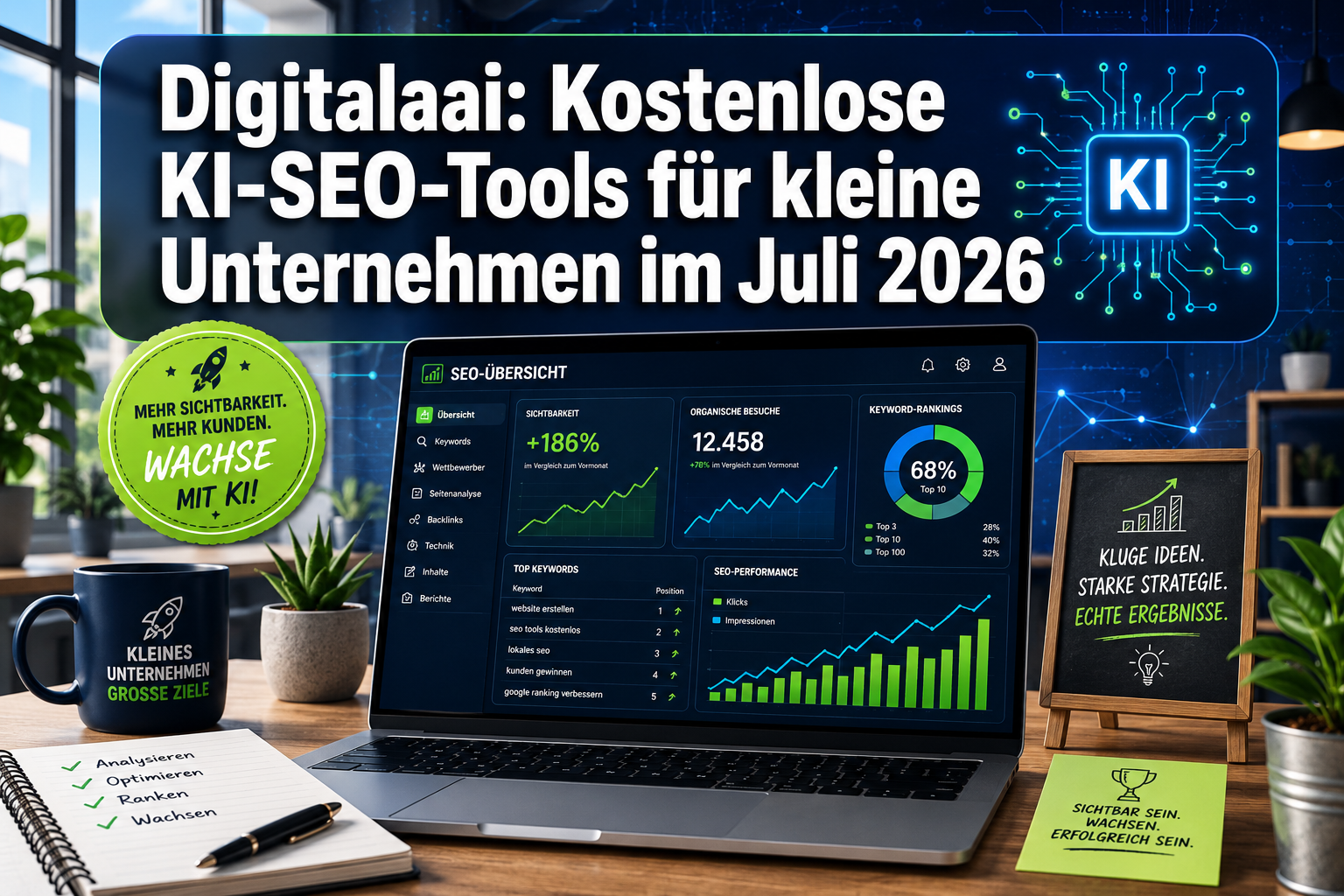 Digitalaai: Kostenlose KI-SEO-Tools für kleine Unternehmen im Juli 2026