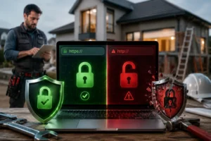 Handwerker-Website Sicherheit mit SSL & HTTPS: Warum Google unsichere Seiten abstraft und Kunden abspringen