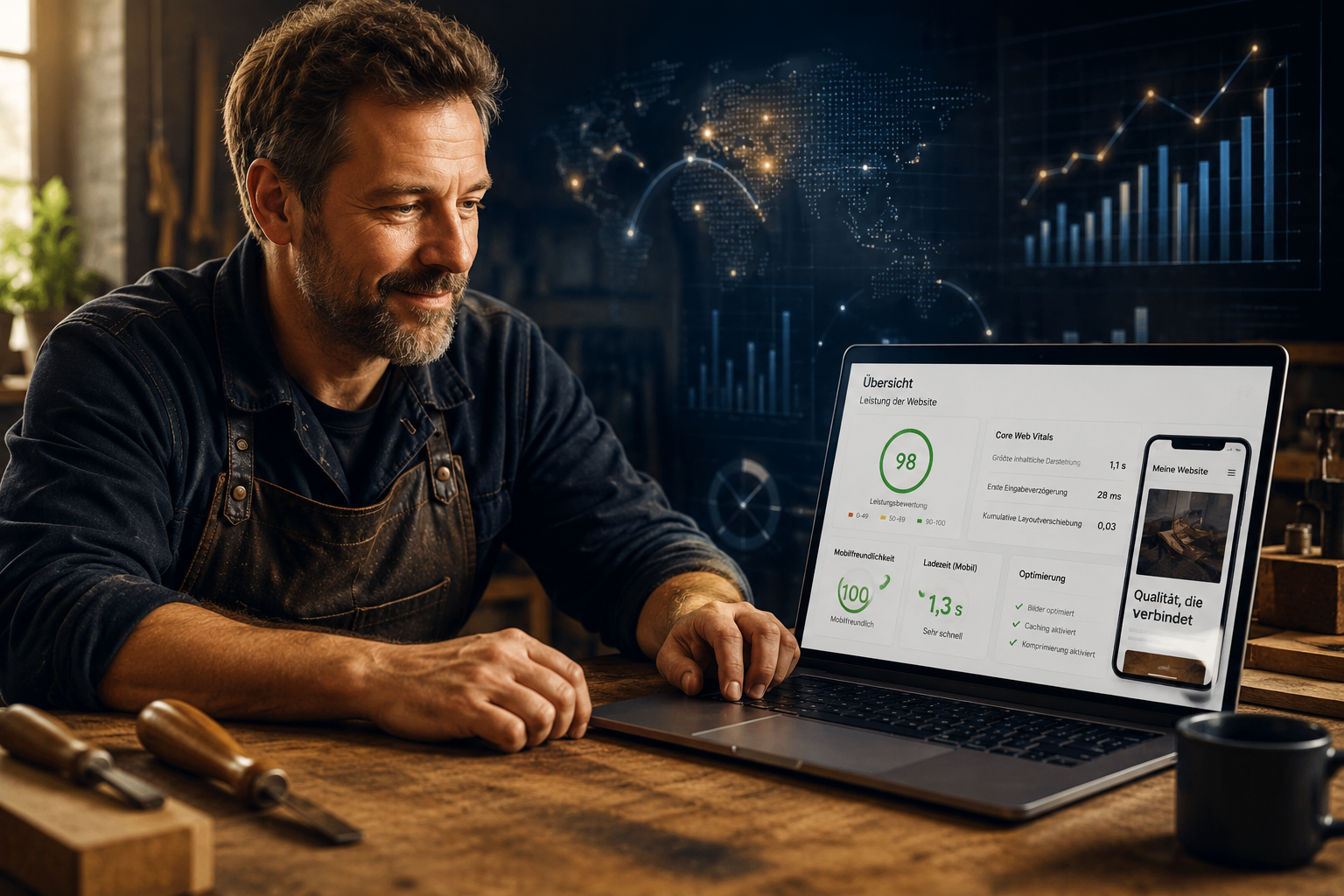 Core Web Vitals Handwerker 2026: Pagespeed & Mobile-First Indexing für Ihren Betrieb