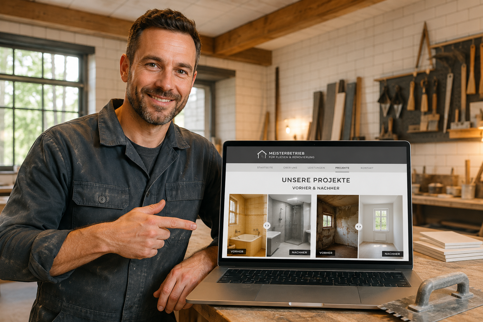 Handwerker-Website Referenzen & Portfolio: Projekte überzeugend präsentieren
