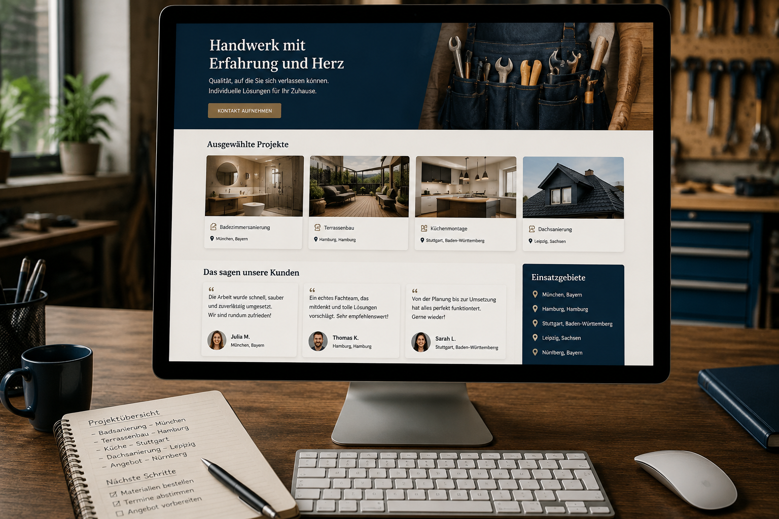 Welche Fehler machen Handwerker häufig mit ihrem Portfolio?