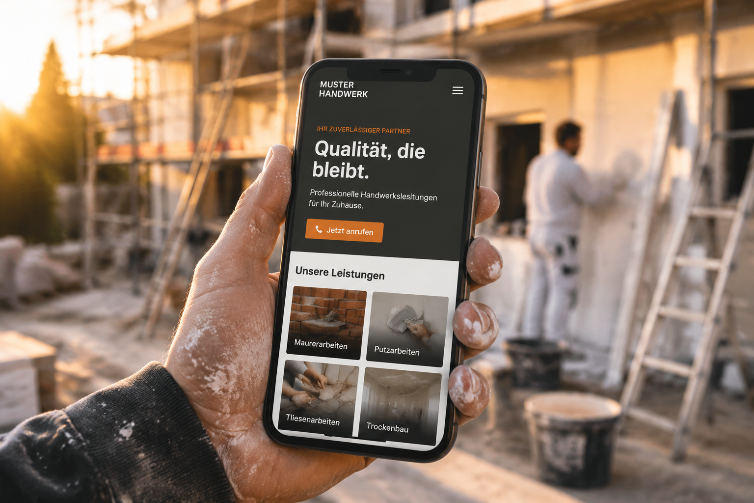 Wie bekomme ich gute Fotos für meine KI-Handwerker-Website?