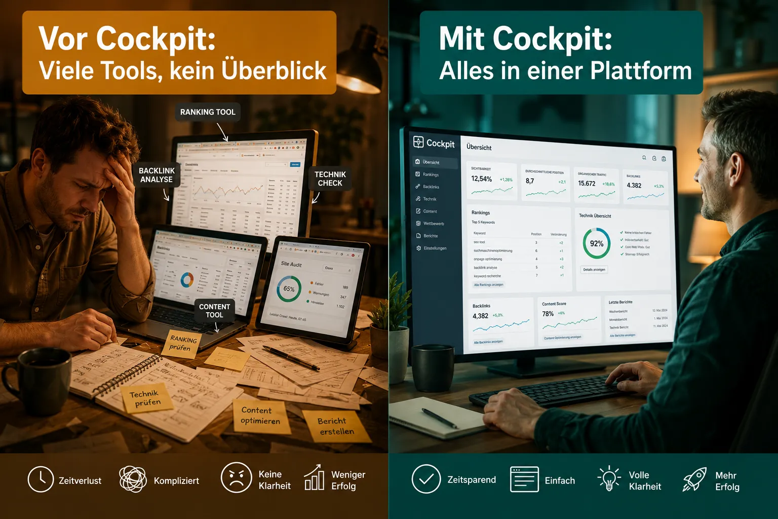 Cockpit vs. andere KI-SEO-Tools für KMU: Was ist der Unterschied?