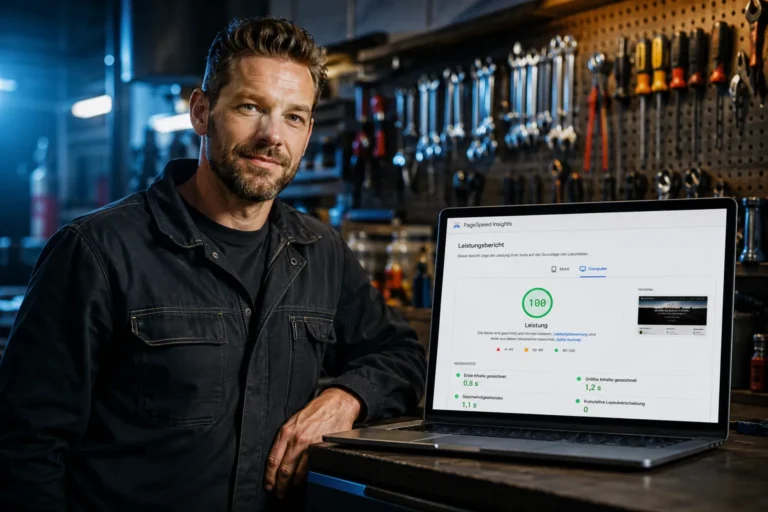 Handwerker Website Ladegeschwindigkeit verbessern: Core Web Vitals, Bilder, Hosting und echte Quick Wins