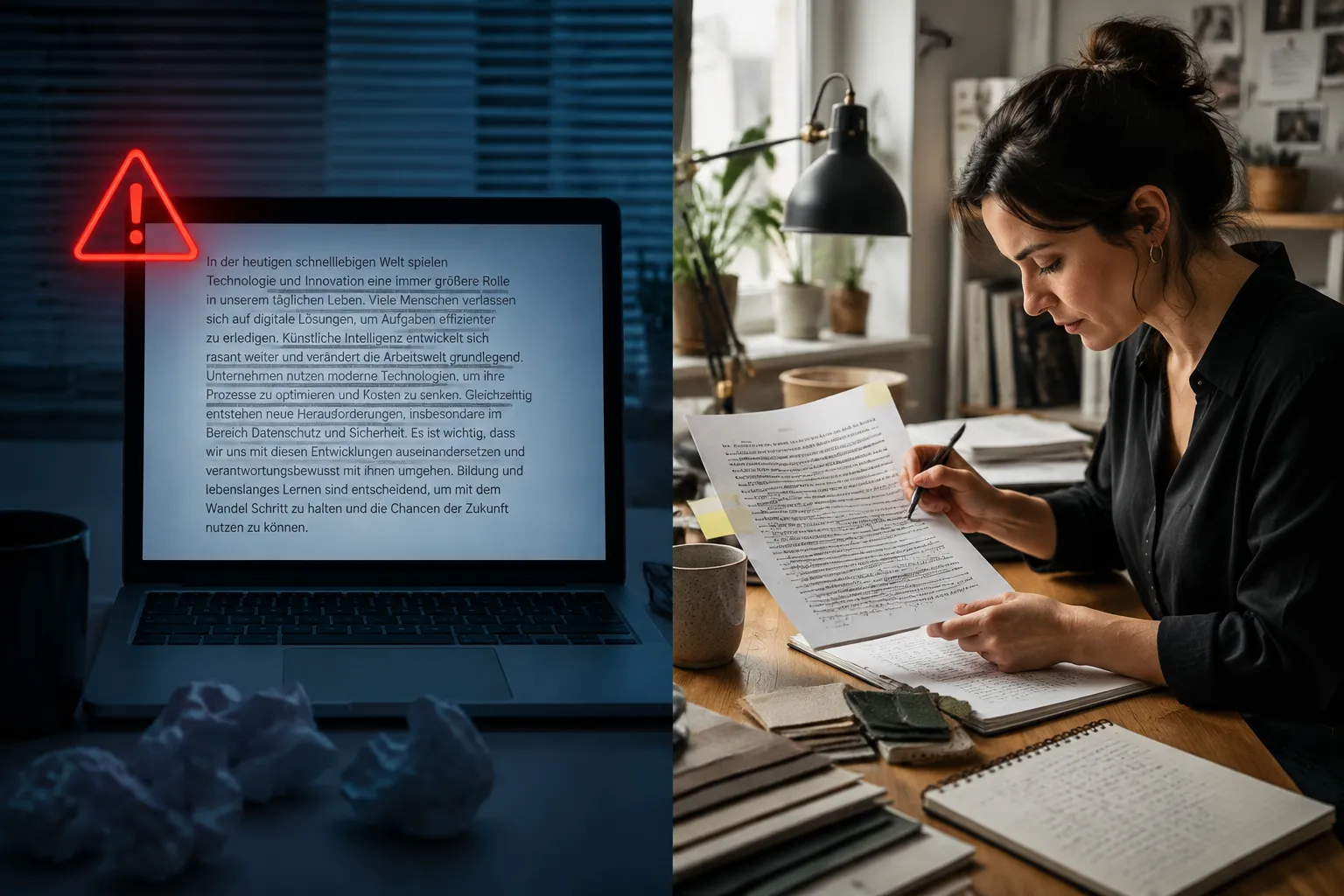 KI-Text oder Texter: Was ist besser für Handwerker-Websites?