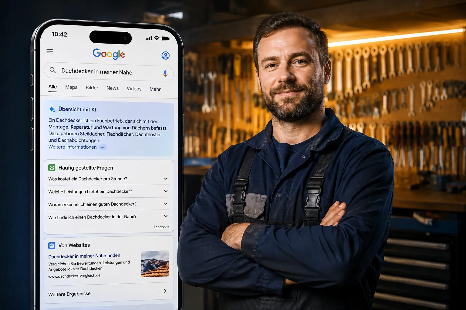Wie Handwerker in Googles AI-Überblicken, FAQs und Featured Snippets erscheinen