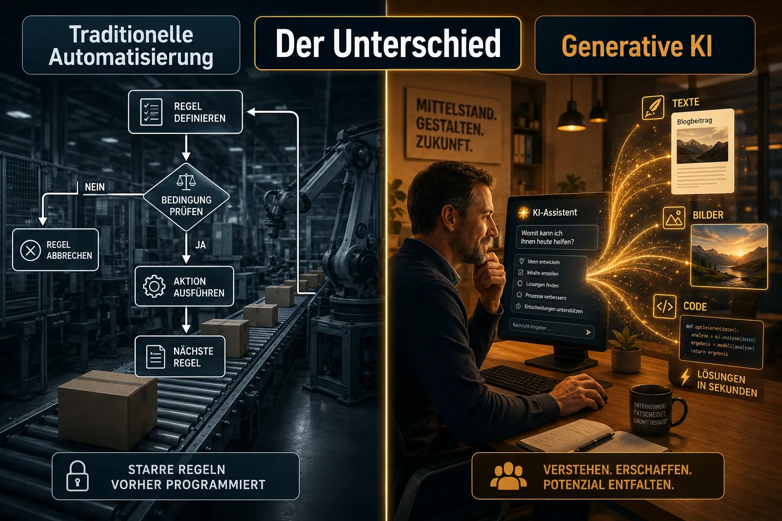 Wie implementiere ich generative KI in meinem Kleinbetrieb?
