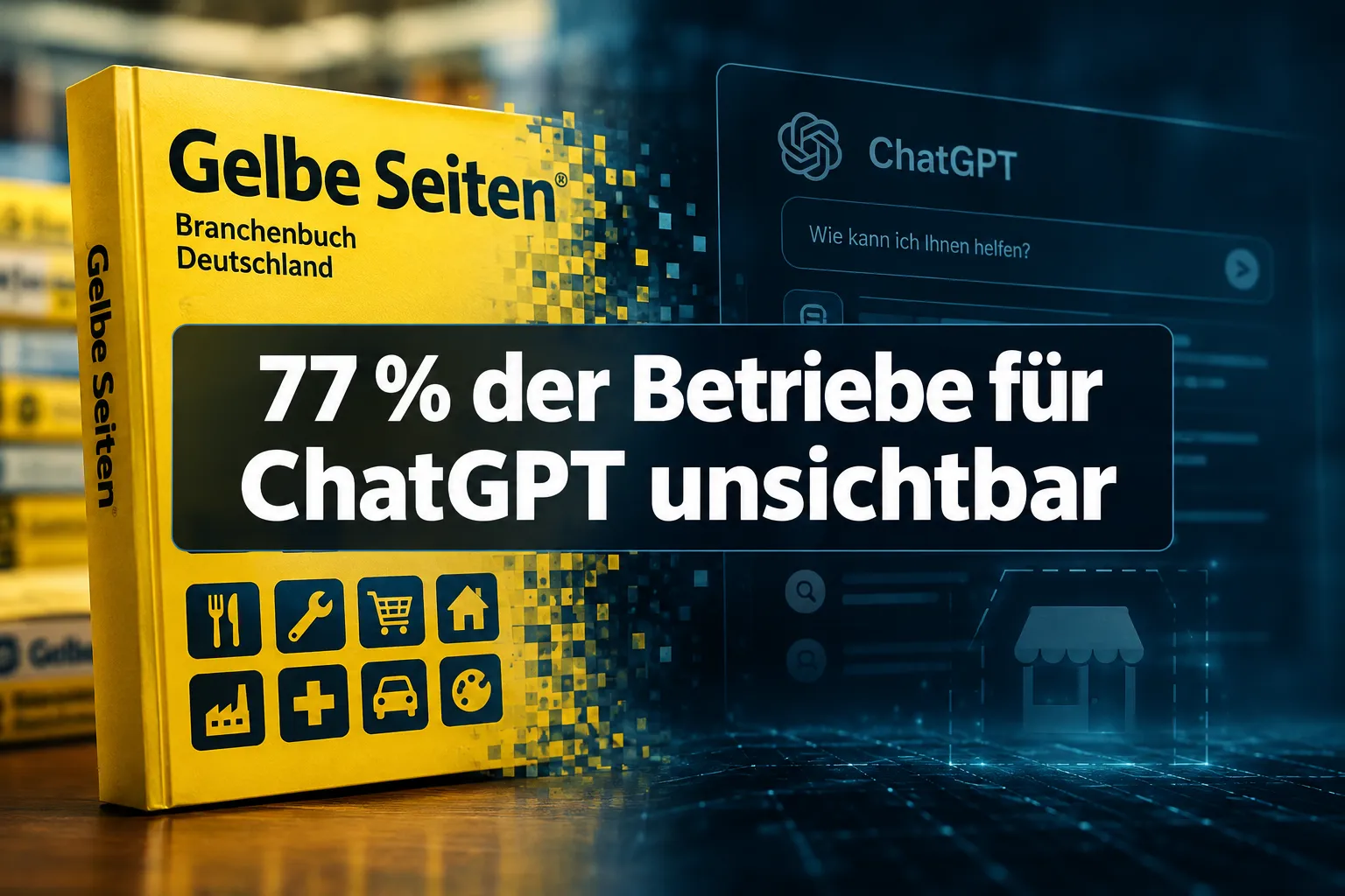 77 % der Betriebe für ChatGPT unsichtbar: Neue Gelbe-Seiten-Studie alarmiert KMU