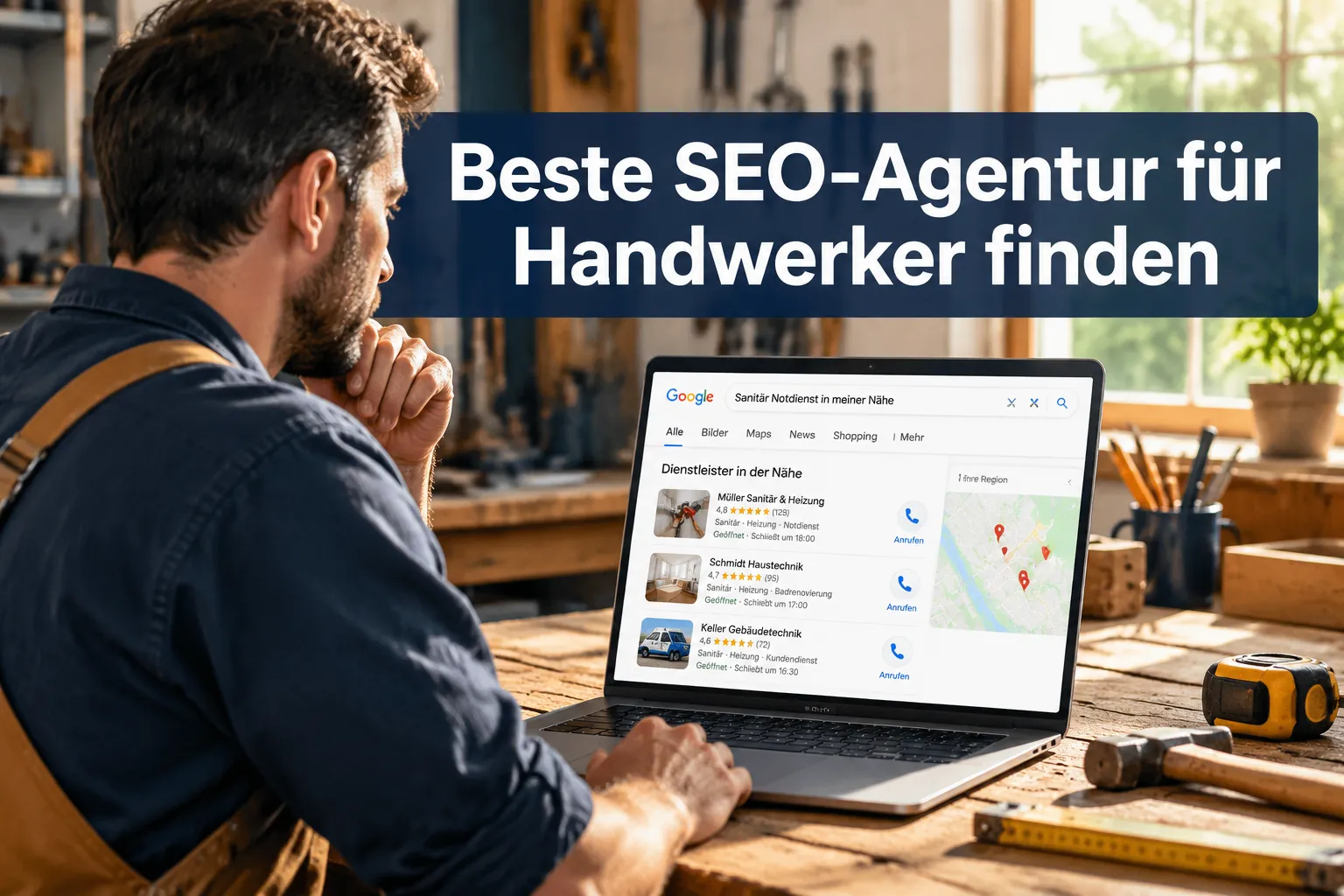 Beste SEO-Agentur für Handwerker finden: Kriterien, Vergleich und Warnsignale 2026