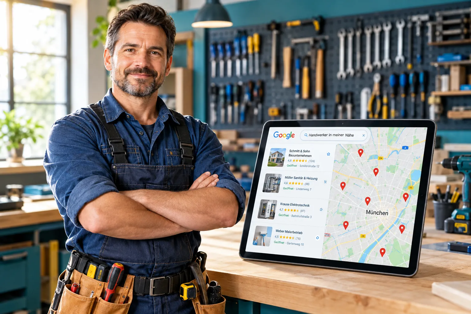 SEO-Software für Handwerker: Die besten Tools für lokale Rankings, Bewertungen und Projekt-Content