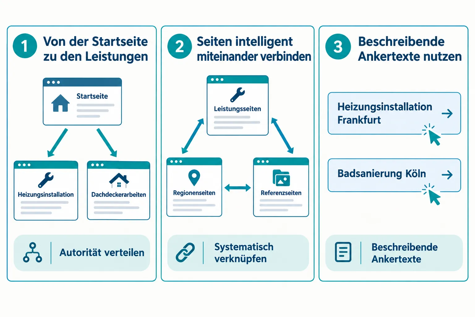 Was ist interne Verlinkung und warum ist sie wichtig für Handwerker-Websites?